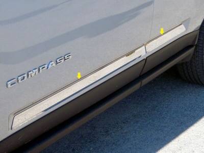 Quality Automotive Accessories - QAA TH51075 Stainless Rocker Panel Trim 4Pc for 11-16 Jeep Compass