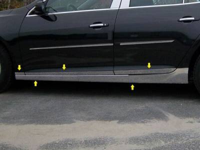 Quality Automotive Accessories - QAA TH53107 Stainless Rocker Panel Trim 10pc for 2016 Chevy Malibu Limited