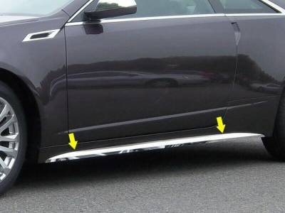 Quality Automotive Accessories - QAA TH50254 Stainless Rocker Panel Trim 4Pc for 11-14 Cadillac CTS Coupe
