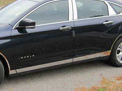 Quality Automotive Accessories - QAA TH54135 Stainless Rocker Panel Trim 8pc for 14-20 Chevy Impala