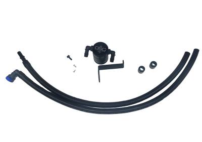 J&L Oil Separator Co - J&L Oil Separator 3.0 Driver Side Mounted Oil Separator Black 3037D-B