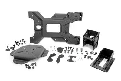 Rough Country Suspension Systems - Rough Country Heavy Duty Rear Tire Carrier Kit Black for Jeep Wrangler JK 10523