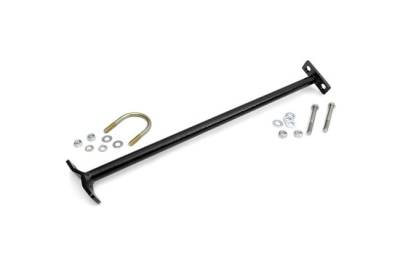 Rough Country Suspension Systems - Rough Country Steering Box Brace Kit Black for 97-02 Jeep Wrangler TJ 1153