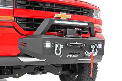 Rough Country Suspension Systems - Rough Country EXO Front Bumper Winch Mount Kit 07-18 Silverado 1500 10761
