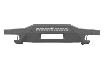 Rough Country Suspension Systems - Rough Country 51077 Modular Stubby Black Front Bumper for 21-24 Ford Bronco