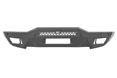 Rough Country Suspension Systems - Rough Country 51073 Modular Heavy Duty Black Front Bumper for 21-24 Ford Bronco
