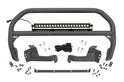 Rough Country Suspension Systems - Rough Country Black Front Bumper Nudge Bar w/LED 21-24 Bronco Sport 51041
