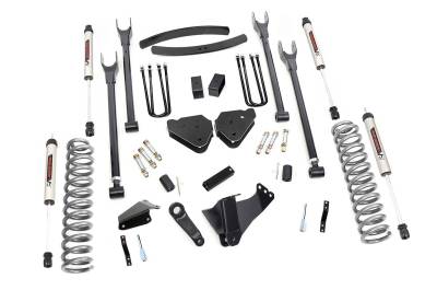 Rough Country Suspension Systems - Rough Country 57970 6" 4-Link Lift Kit for 05-07 F250/F350 SD Diesel 4WD