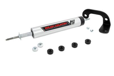 Rough Country Suspension Systems - Rough Country V2 Single Steering Stabilizer 6" Lift 88-00 K2500 8-Lug 8731270
