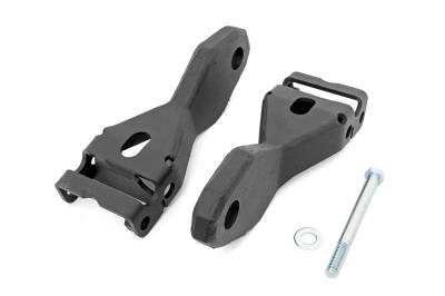 Rough Country Suspension Systems - Rough Country Front Tow Hook Brackets Black 14-18 Silverado/Sierra 1500 RS169