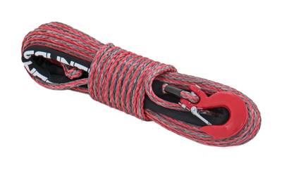 Rough Country Suspension Systems - Rough Country Synthetic Winch Rope 3/8" x 85' Red/Gray RS116