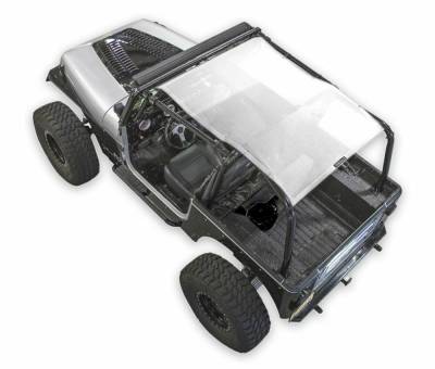 SpiderWebShade - SpiderWebShade Mesh Bikini Top-White for Jeep YJ SWS-SHDTOP-01-YJ-WHT