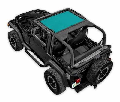 SpiderWebShade - SpiderWebShade Mesh Bikini Top-Teal for Jeep TJ SWS-SHDKNI-01-TJ-TEL