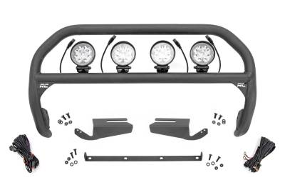 Rough Country Suspension Systems - Rough Country Black Front Bumper Nudge Bar w/LED 21-25 Ford Bronco 51104