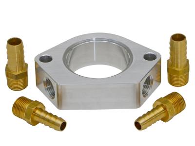 Trans-Dapt Performance - 1" BILLET WATER NECK RISER w/3/8" NPT PORTS