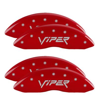 MGP Caliper Covers - Set of 4: Red Finish Silver Viper Gen 2