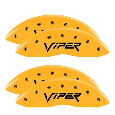 MGP Caliper Covers - Set of 4 Yellow Finish Black Viper Gen 2