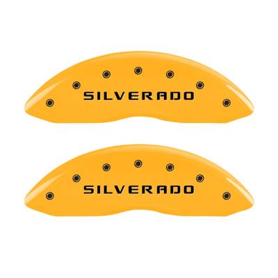 MGP Caliper Covers - Front Set of 2 Yellow Finish Black Silverado