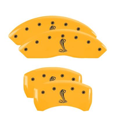MGP Caliper Covers - Set of 4 Yellow Finish Black Tiffany Snake Logo