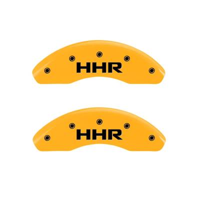 MGP Caliper Covers - Front Set of 2 Yellow Finish Black HHR