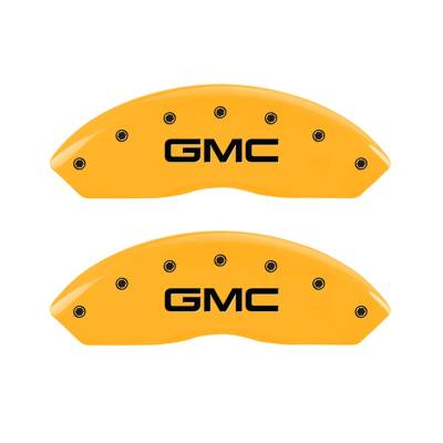 MGP Caliper Covers - Front Set of 2 Yellow Finish Black GMC
