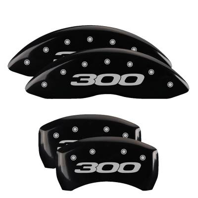 MGP Caliper Covers - Set of 4 Black Finish Silver Chrysler 300 2017