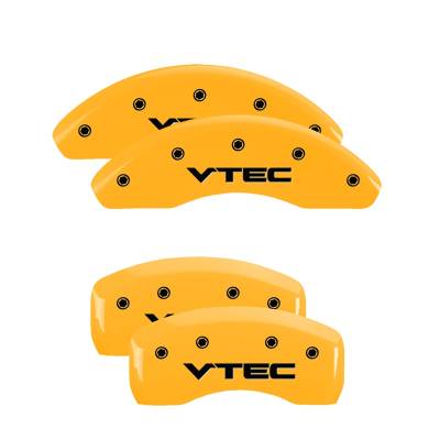 MGP Caliper Covers - Set of 4 Yellow Finish Black VTEC