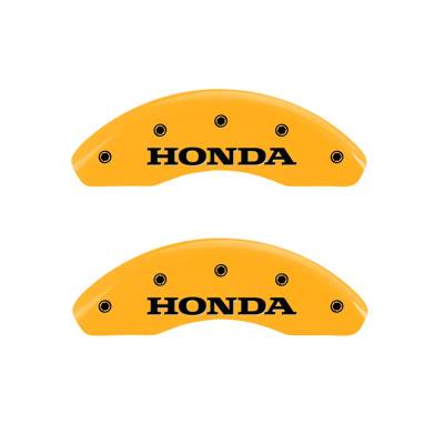 MGP Caliper Covers - Front Set of 2 Yellow Finish Black Honda