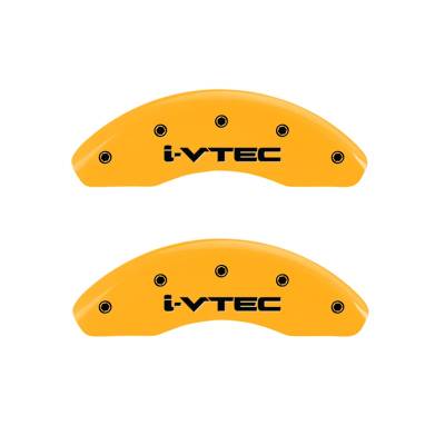 MGP Caliper Covers - Front Set of 2 Yellow Finish Black i-Vtec