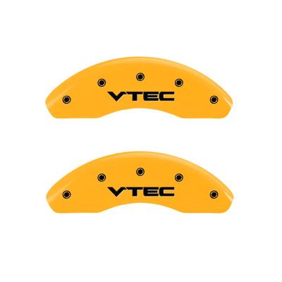 MGP Caliper Covers - Front Set of 2 Yellow Finish Black VTEC