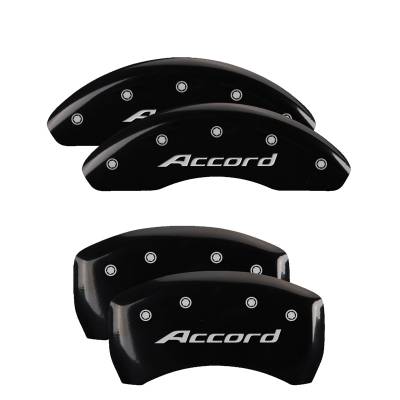 MGP Caliper Covers - Set of 4 Black Finish Silver Accord