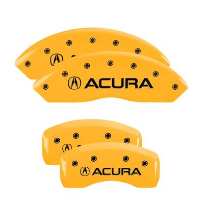 MGP Caliper Covers - Set of 4: Yellow Finish Black Acura