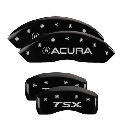MGP Caliper Covers - Set of 4 Black Finish Silver Acura/TSX