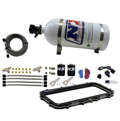 Nitrous Express - Nitrous Express 20940-10 Holley High Ram Plenum Plate System w/10lb Bottle