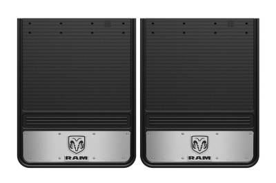 Gatorback - Gatorback 19"x24" Rear Dually Black Mud Flaps for Ram Head Logo GB1924RV