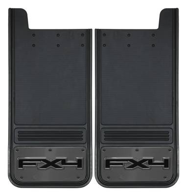 Gatorback - Gatorback 12"x26" Universal Black Mud Flaps FX4 Logo GM1226FX4