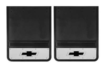 Gatorback - Gatorback 19"x24" Rear Dually Black Mud Flaps Bowtie Logo GB1924BT-B