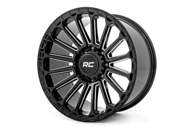 Rough Country Suspension Systems - Rough Country 97 Series Wheel 22x10 6x5.5 -25mm Gloss Black/Machined 97221012