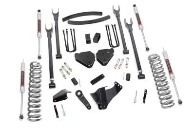 Rough Country Suspension Systems - Rough Country 58040 6" 4-Link Lift Kit for 05-07 F250/F350 Super Duty Diesel 4WD