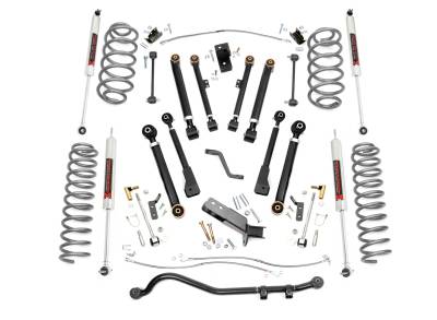 Rough Country Suspension Systems - Rough Country 66140 4" Suspension Lift Kit for 97-06 Jeep Wrangler TJ 4WD
