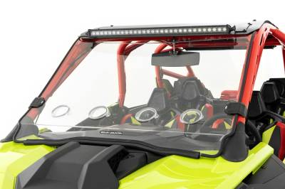 Rough Country Suspension Systems - Rough Country Front UTV Vented Full Windshield for Polaris RZR Turbo R 98202210