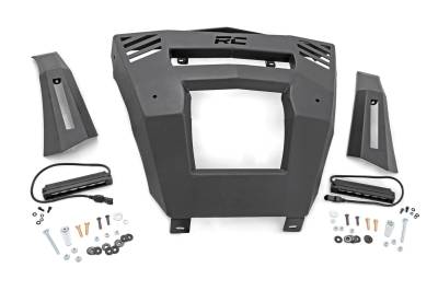 Rough Country Suspension Systems - Rough Country Heavy Duty Front Bumper w/LED Black for Can-Am Defender HD 97068