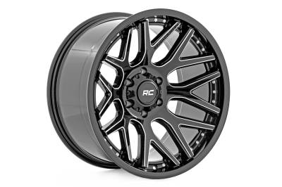 Rough Country Suspension Systems - Rough Country 95 Series Wheel 22x10 6x5.5 -25mm Black/Machined 95221012M