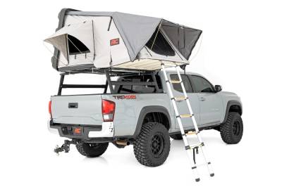 Rough Country Suspension Systems - Rough Country Hard Side Rack Mount Roof Top Tent w/Ladder-Gray 99057