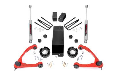 Rough Country Suspension Systems - Rough Country 19431ARED 3.5" Suspension Lift for 07-16 Silverado/Sierra 1500 4WD