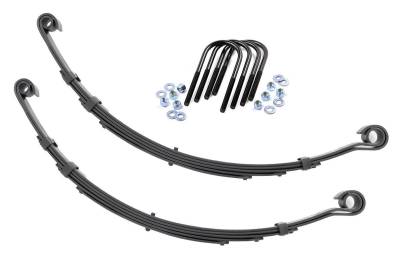 Rough Country Suspension Systems - Rough Country 8019Kit Front Leaf Spring Kit 4" Lift for 76-83 Jeep CJ
