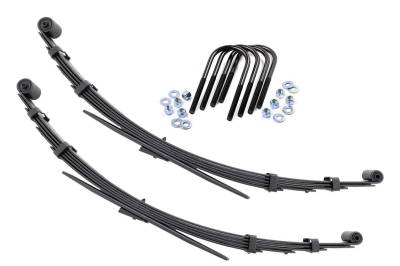 Rough Country Suspension Systems - Rough Country Rear Leaf Spring Kit for 3" Lift for Jeep SJ Models 8023Kit