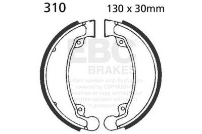 EBC Motorcycle Brakes - EBC Motorcycle Brakes 310 Plain Motorcycle Replacement Brake Shoes