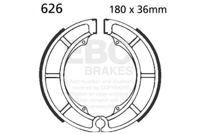 EBC Motorcycle Brakes - EBC Motorcycle Brakes 626 Plain Motorcycle Replacement Brake Shoes