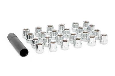 Rough Country Suspension Systems - Rough Country Lug Nut Set 1/2x20 24 Qty Chrome Open End